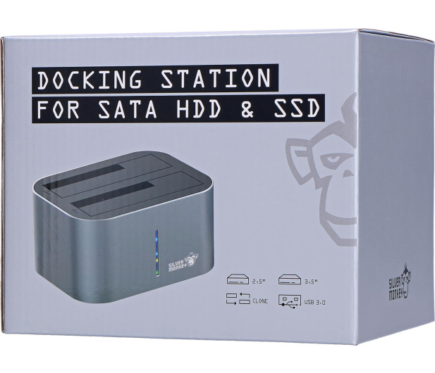 Silver Monkey Stacja dokująca 2x HDD 2.5"/3.5" - 603579 - zdjęcie 8